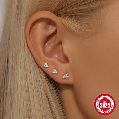 Flat Back Stud Earring Set