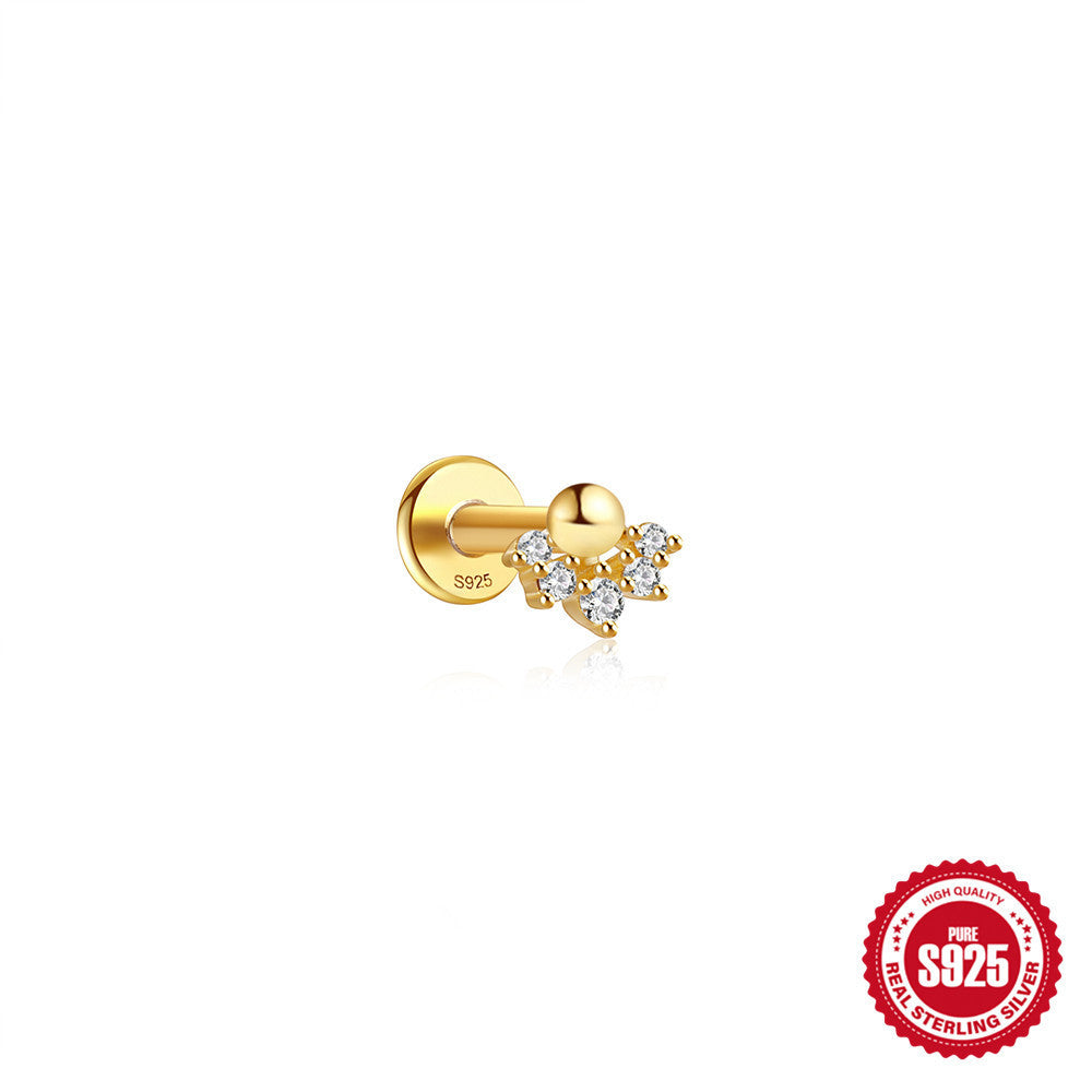 Pavé Cluster Flat Back Stud