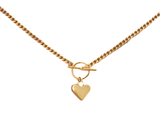 Chunky Cuban Link Heart Necklace