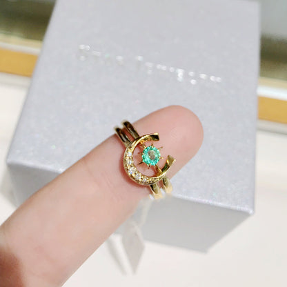 Emilia Emerald Ring Set