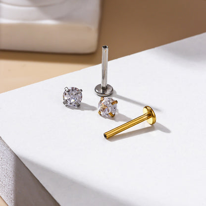 Basic Cubic Zirconia Flat Back Studs