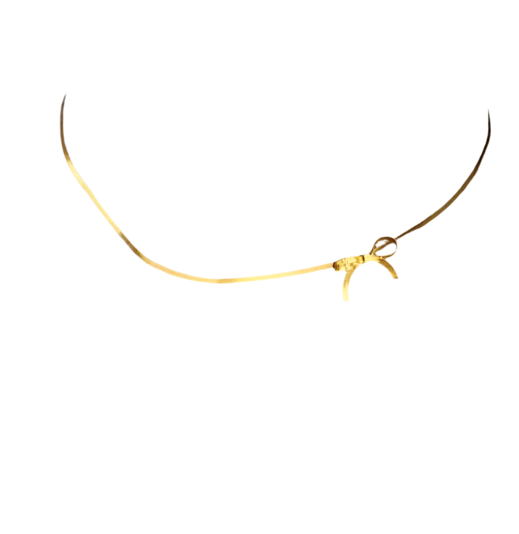 Bailey Gold Bow Necklace