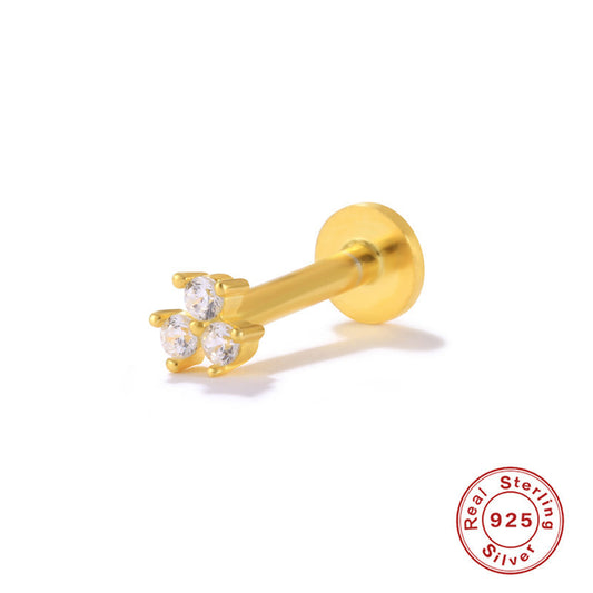 Gold Vermeil Flat Back Studs 6 Style