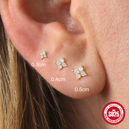 Flat Back Stud Earring Set