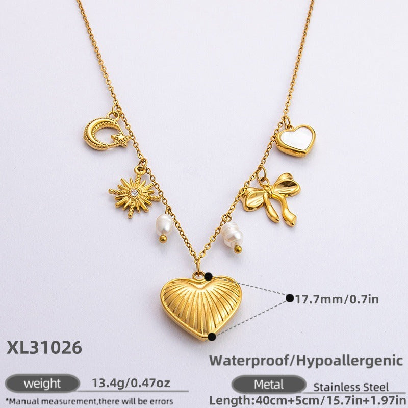 Sun Shell Charm Necklace
