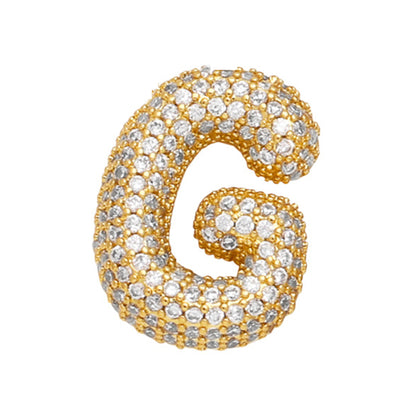 Sparkle Bubble Letter Necklace