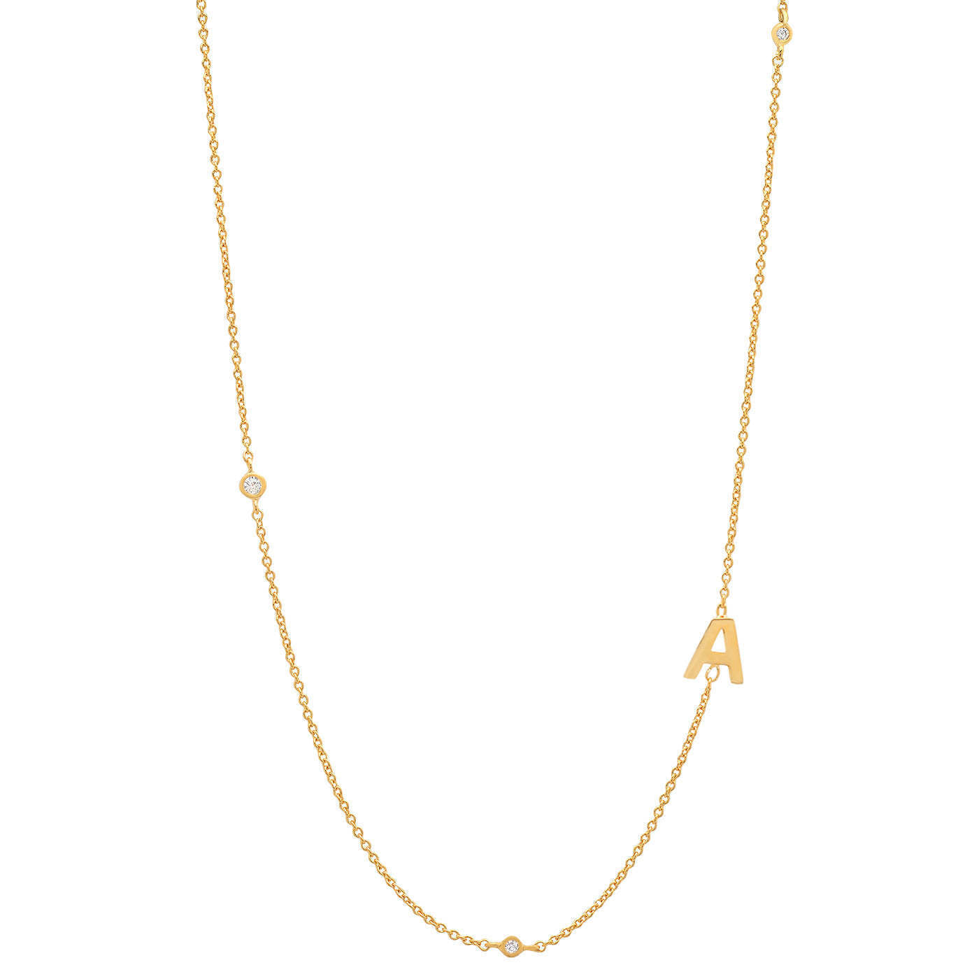 To the Side Letter Necklace