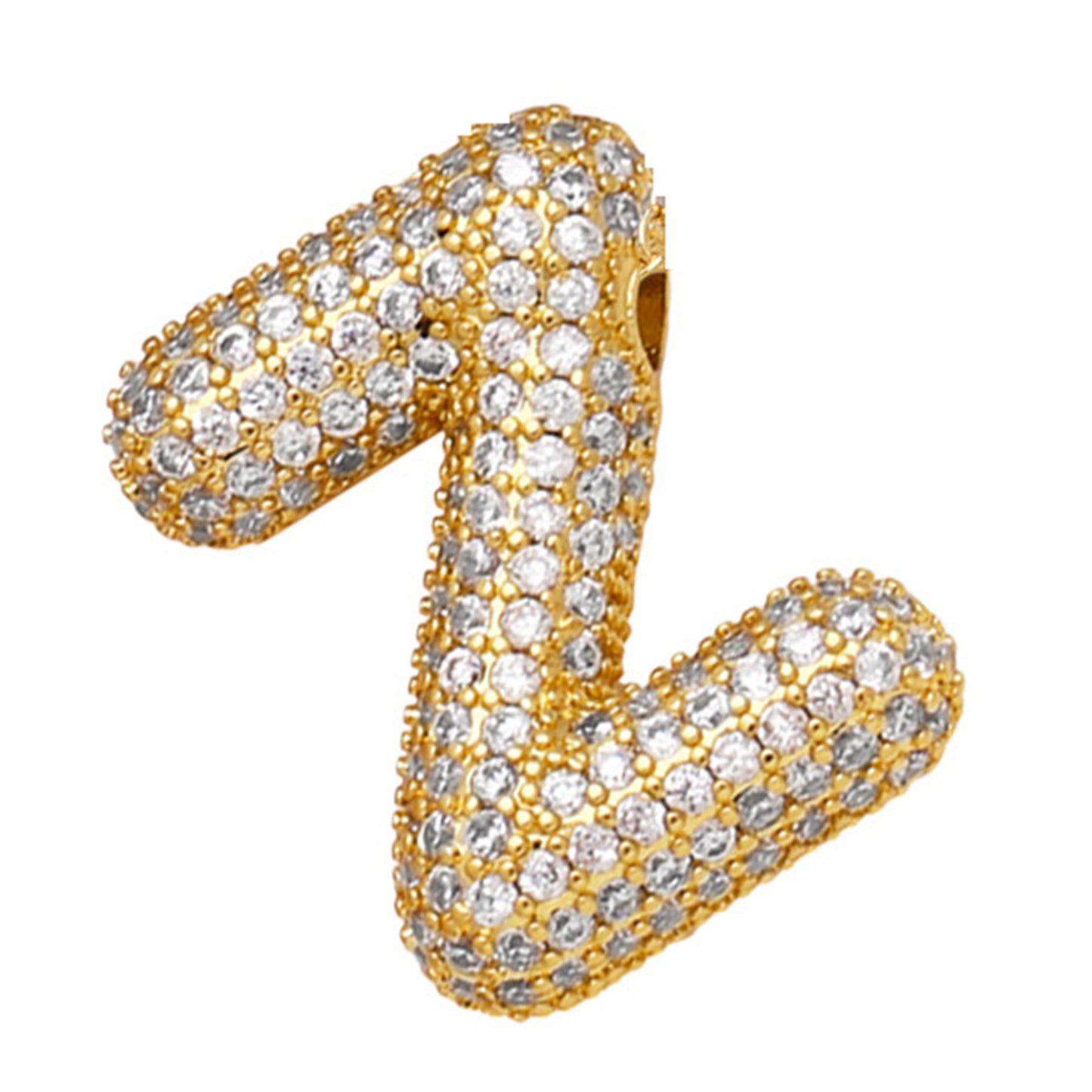 Sparkle Bubble Letter Necklace