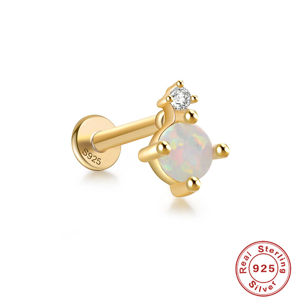 Opal Flat Back Stud 9 Style