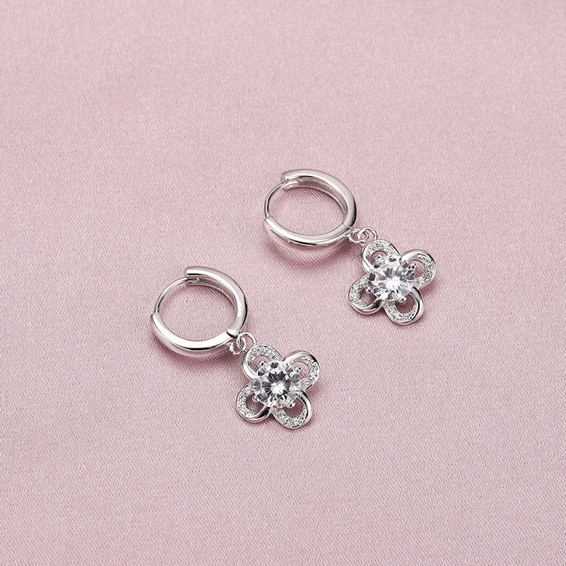 Flor Dangle Huggie Earrings