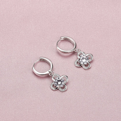 Flor Dangle Huggie Earrings