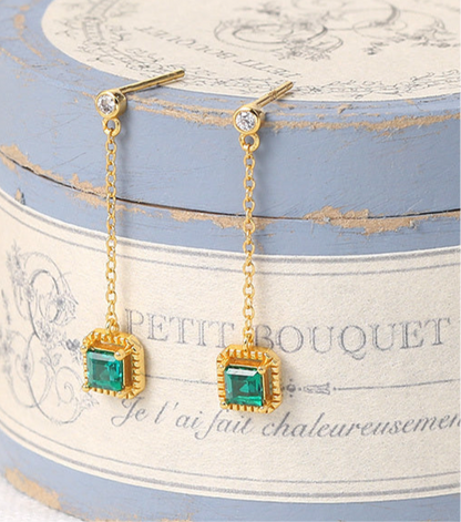 Grandmother Emerald Drop Earrings