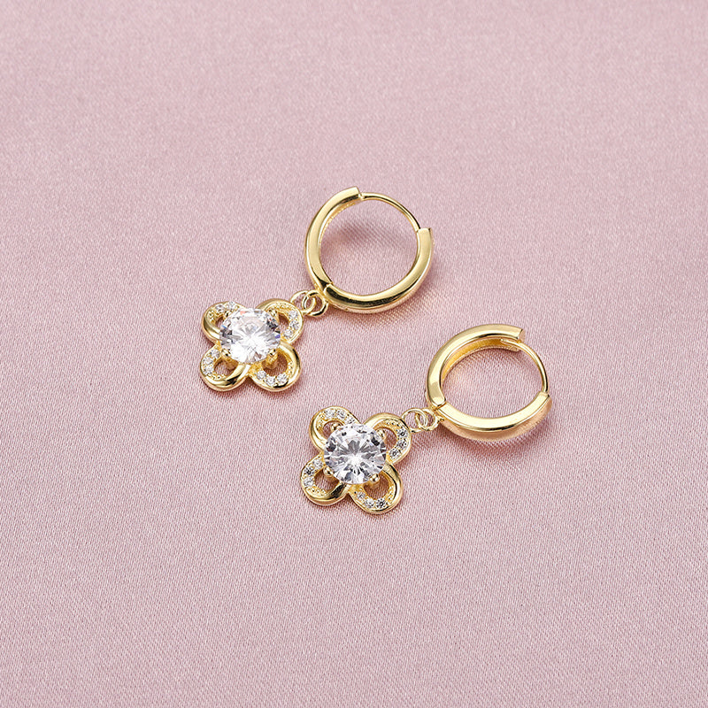 Flor Dangle Huggie Earrings