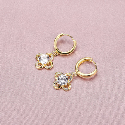 Flor Dangle Huggie Earrings