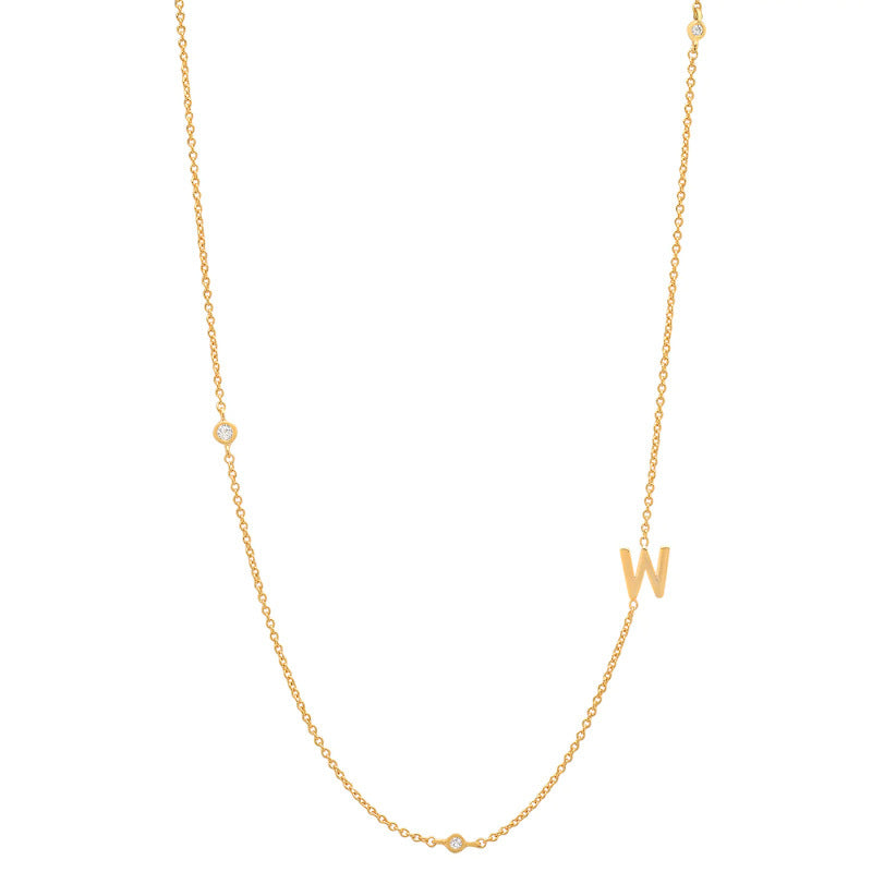 To the Side Letter Necklace