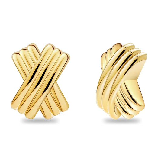 Ribbon Criss Cross Earrings