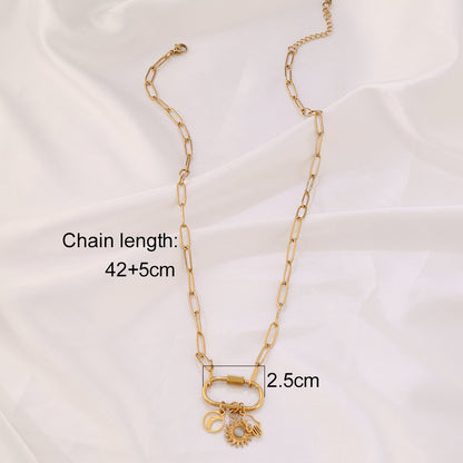 Charm Carabiner Clip Necklace