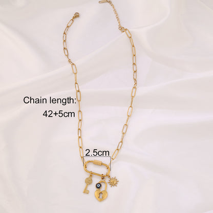 Charm Carabiner Clip Necklace