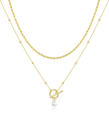 Rachel Pearl Gold Necklace Set
