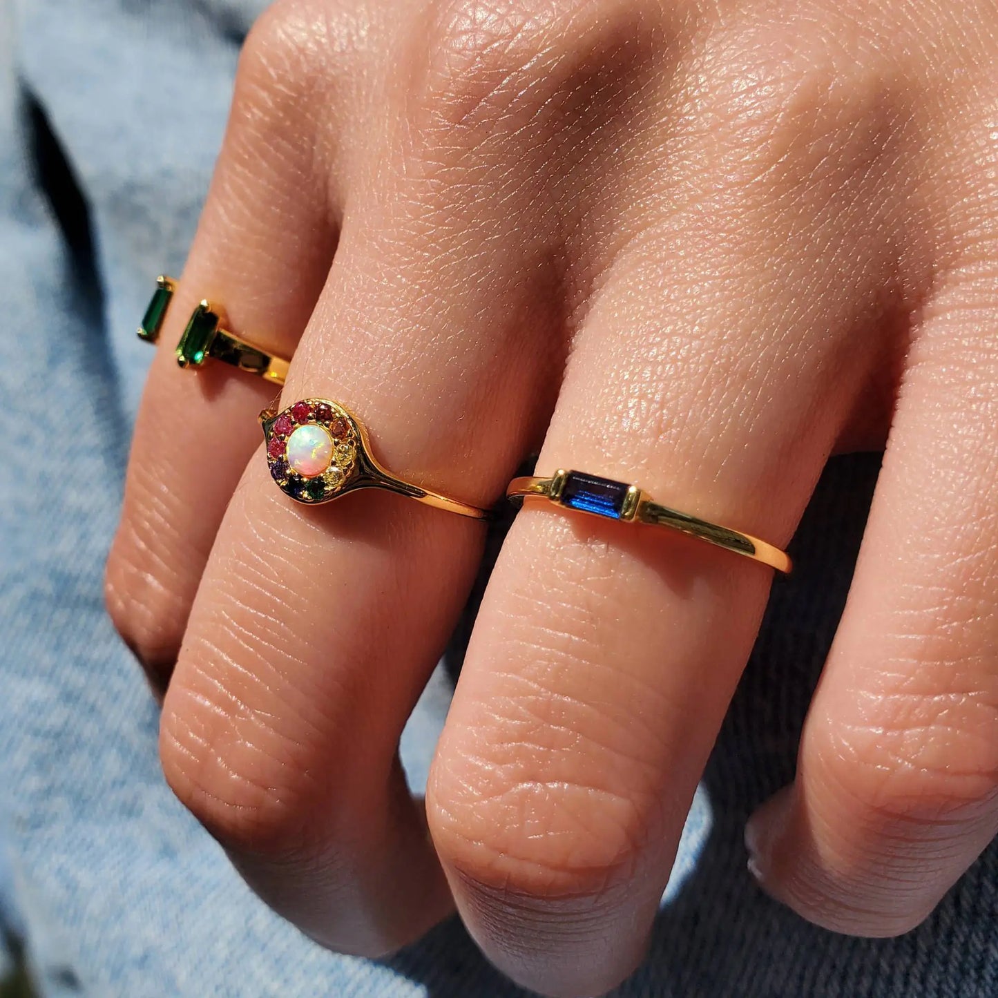Baguette Birthstone Ring