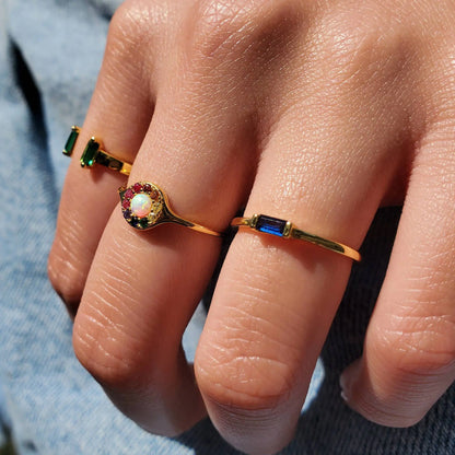 Baguette Birthstone Ring