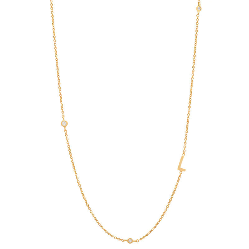 To the Side Letter Necklace