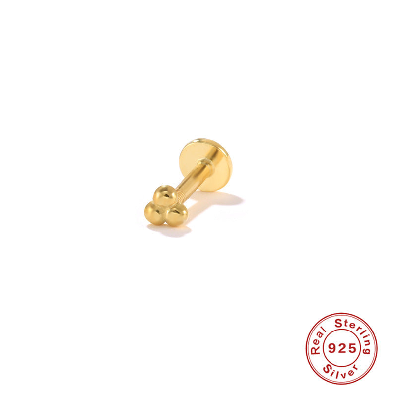 Gold Vermeil Flat Back Studs 18 Style