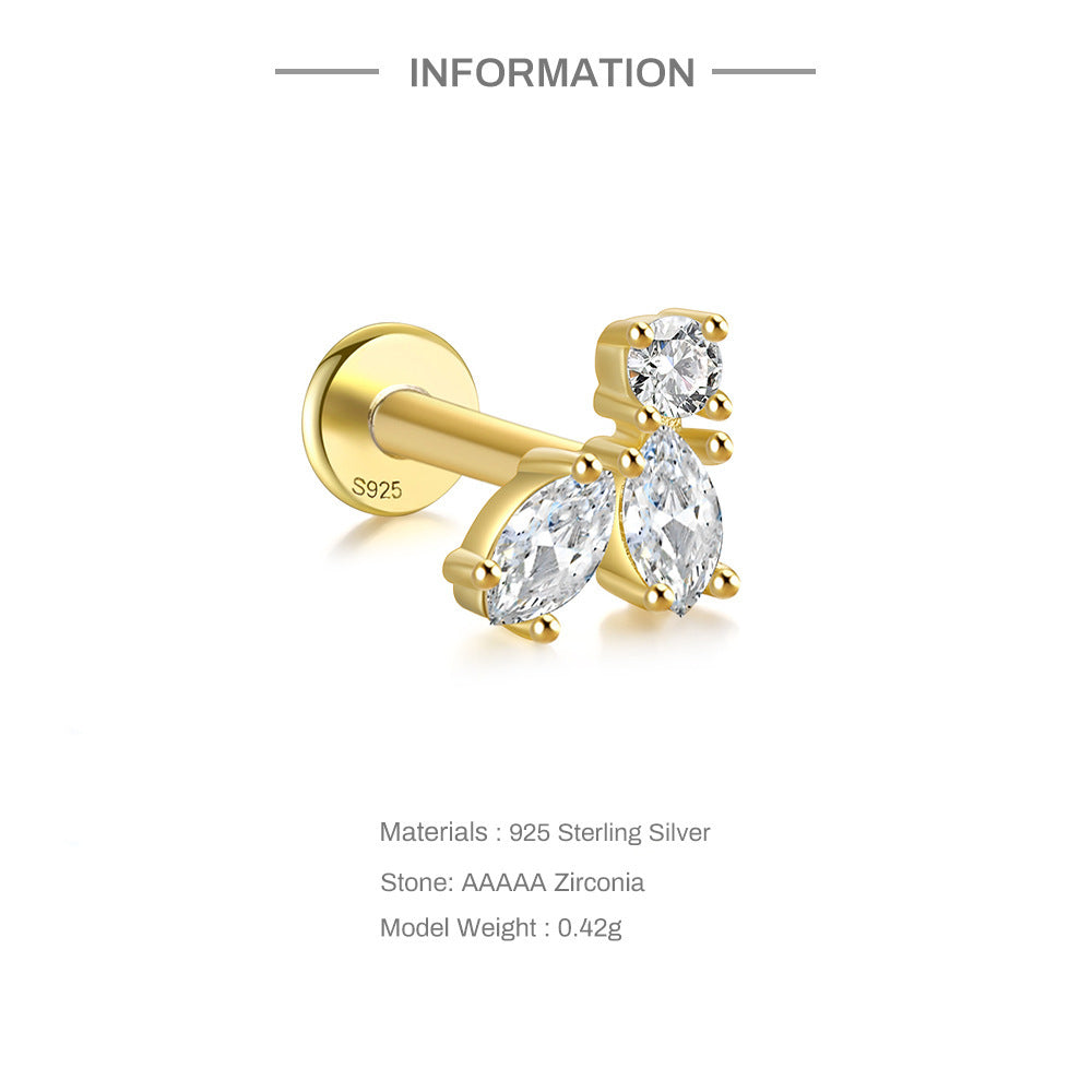 Marquise Trio Flat Back Studs