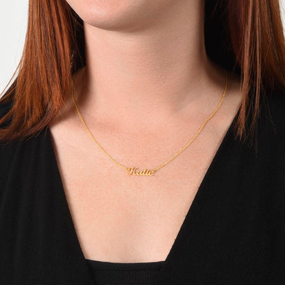 Bold Cursive Name Necklace