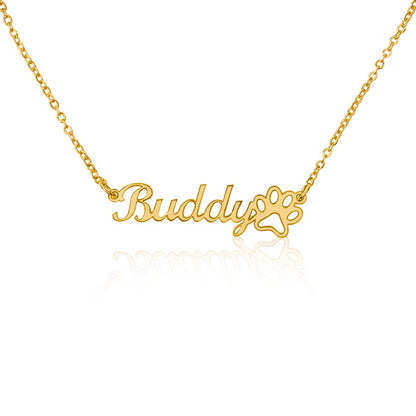 Buddy Pet Name Necklace