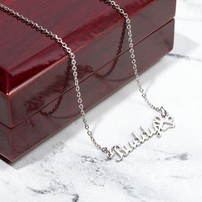 Buddy Pet Name Necklace