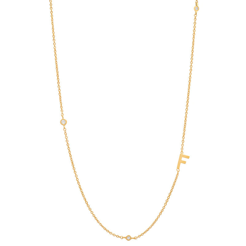To the Side Letter Necklace
