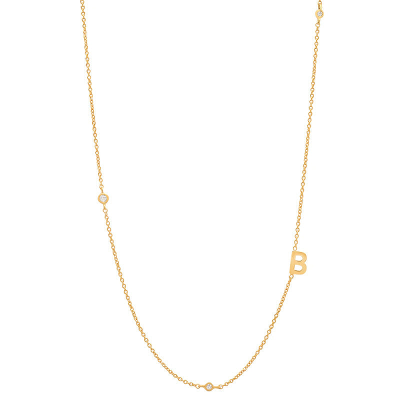 To the Side Letter Necklace