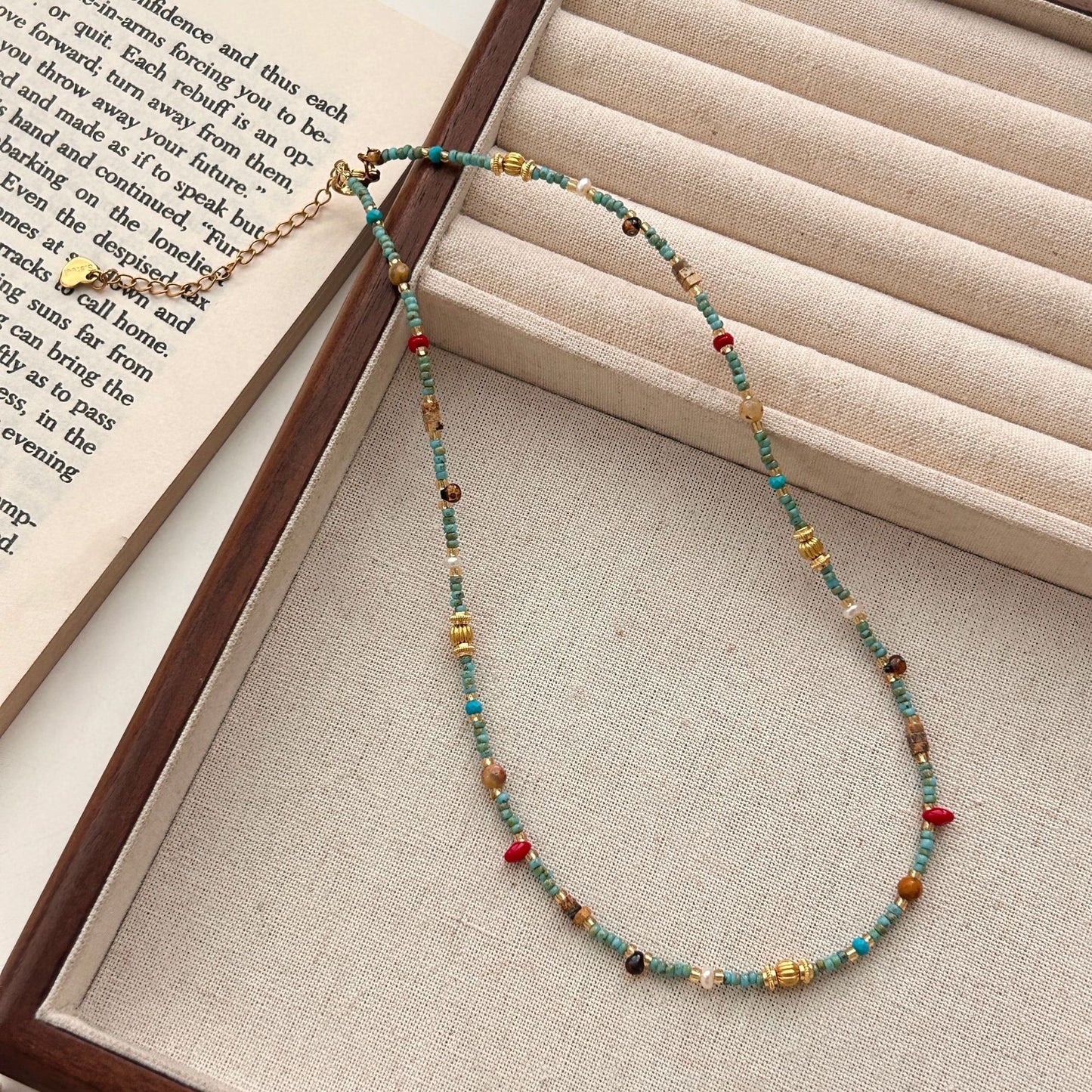 Kaja Turquoise Gold Necklace