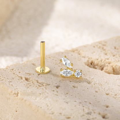 Marquise Trio Flat Back Studs