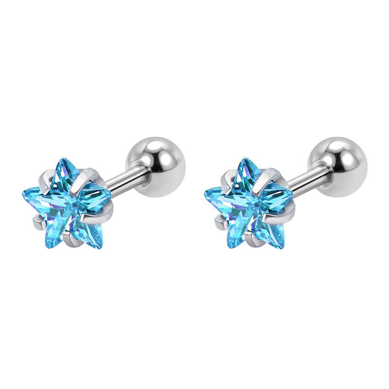 Birthstone Gem Stud Earrings