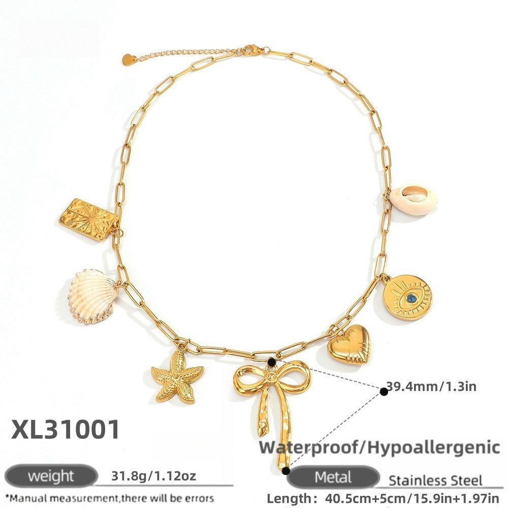 Sun Shell Charm Necklace