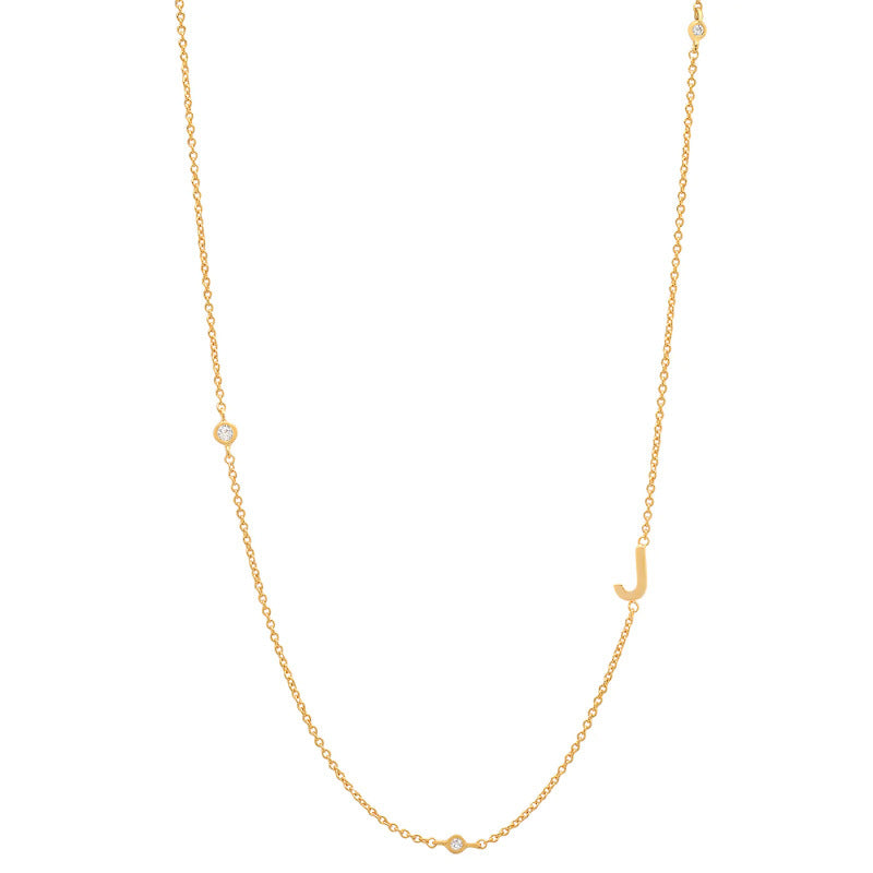 To the Side Letter Necklace