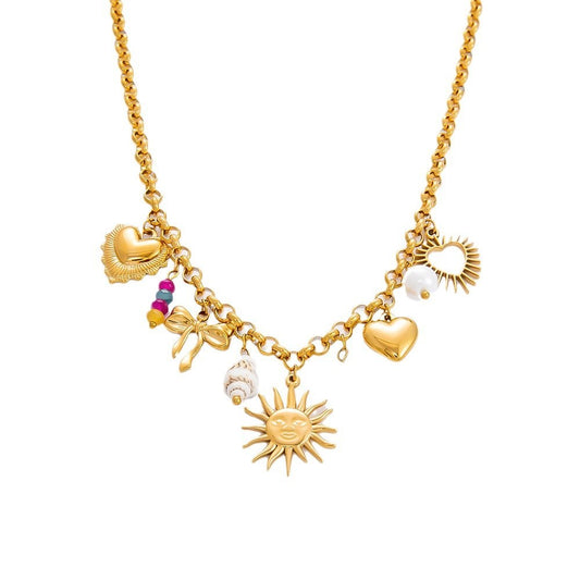 Sun Shell Charm Necklace