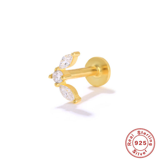 Gold Vermeil Flat Back Studs 9 Style