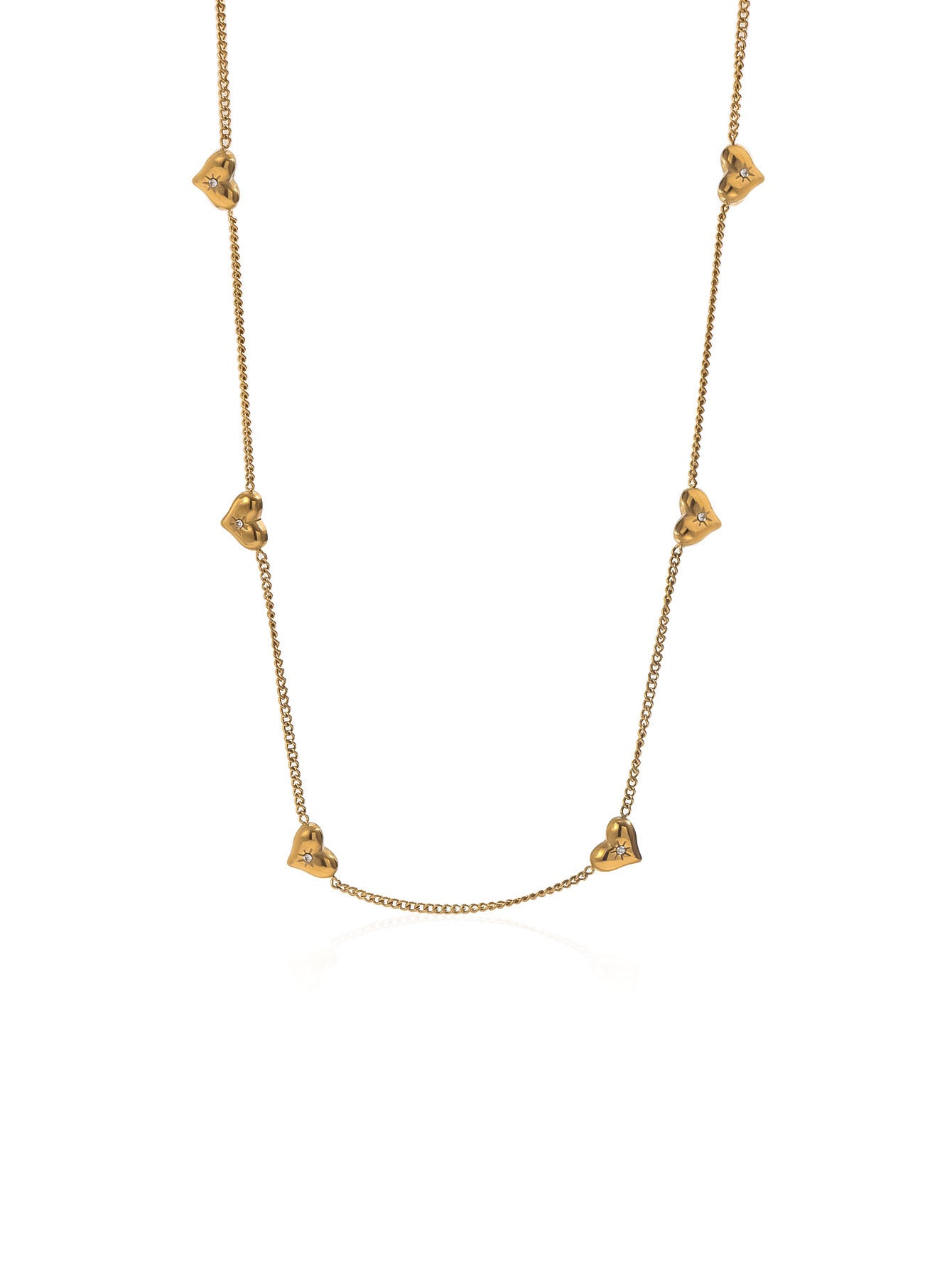 Evelyn Small Hearts Necklace