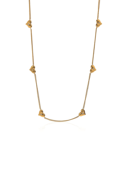 Evelyn Small Hearts Necklace