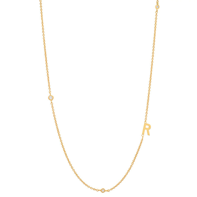 To the Side Letter Necklace