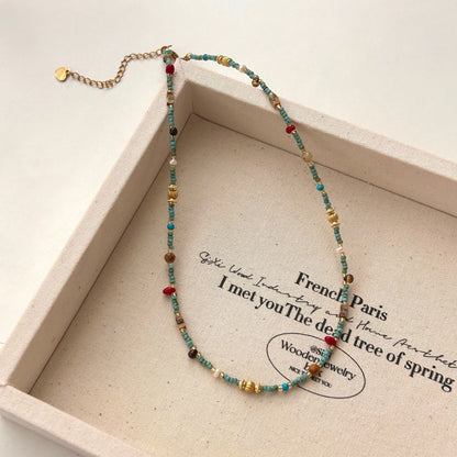 Kaja Turquoise Gold Necklace