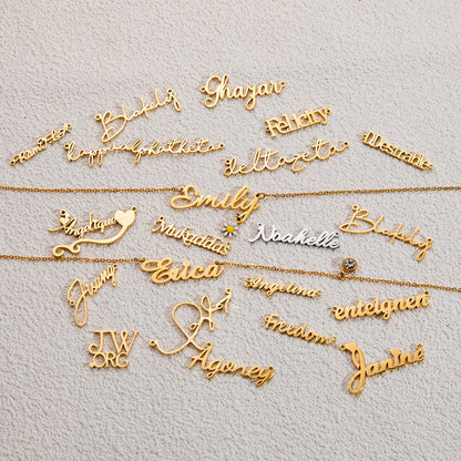 Sunflower Name Necklace