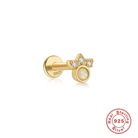Opal Flat Back Stud 7 Style