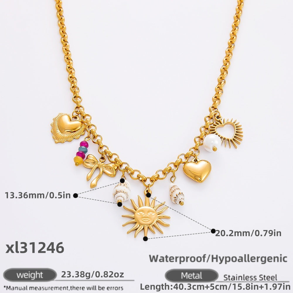 Sun Shell Charm Necklace