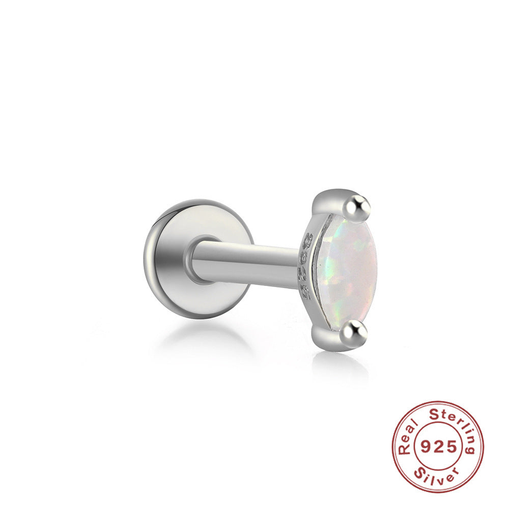 Opal Flat Back Stud 2 Style