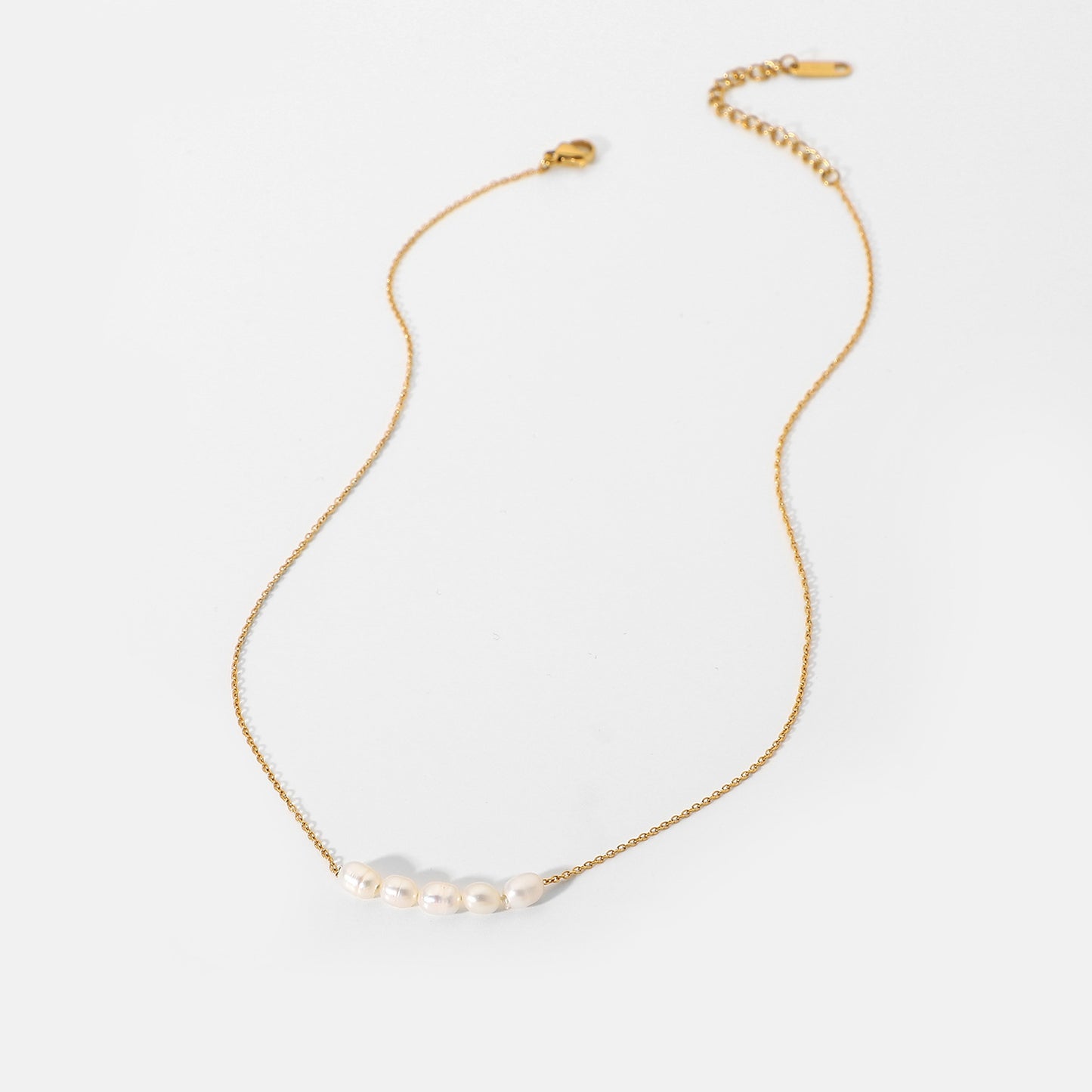 Pearl Stacked on Gold Necklace