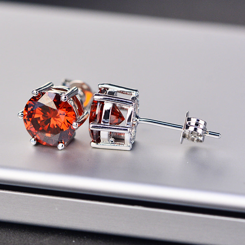 Birthstone Gem Stud Earrings